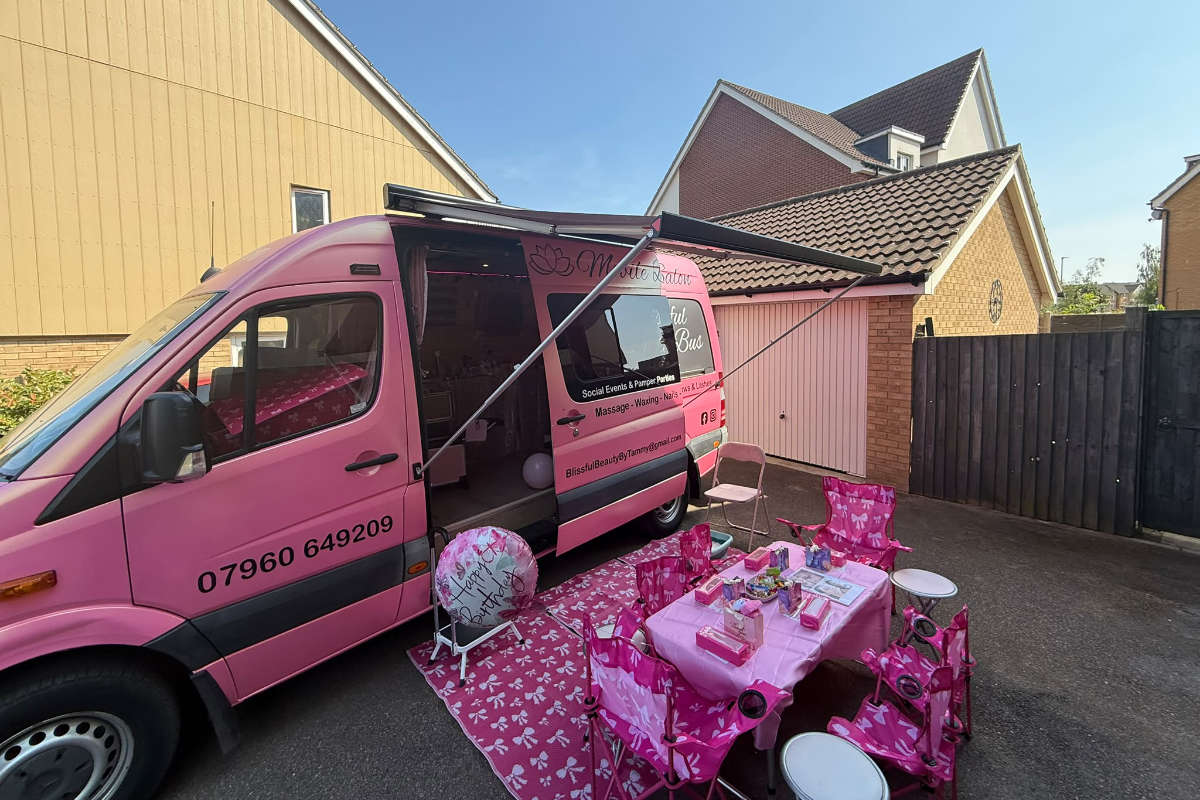 Pamper party setup
